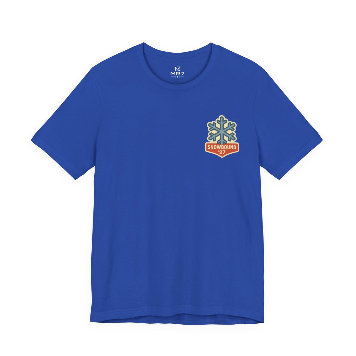 Matching Ski Trip Tee | Snowbound '27 Badge, Small Left-Chest Print