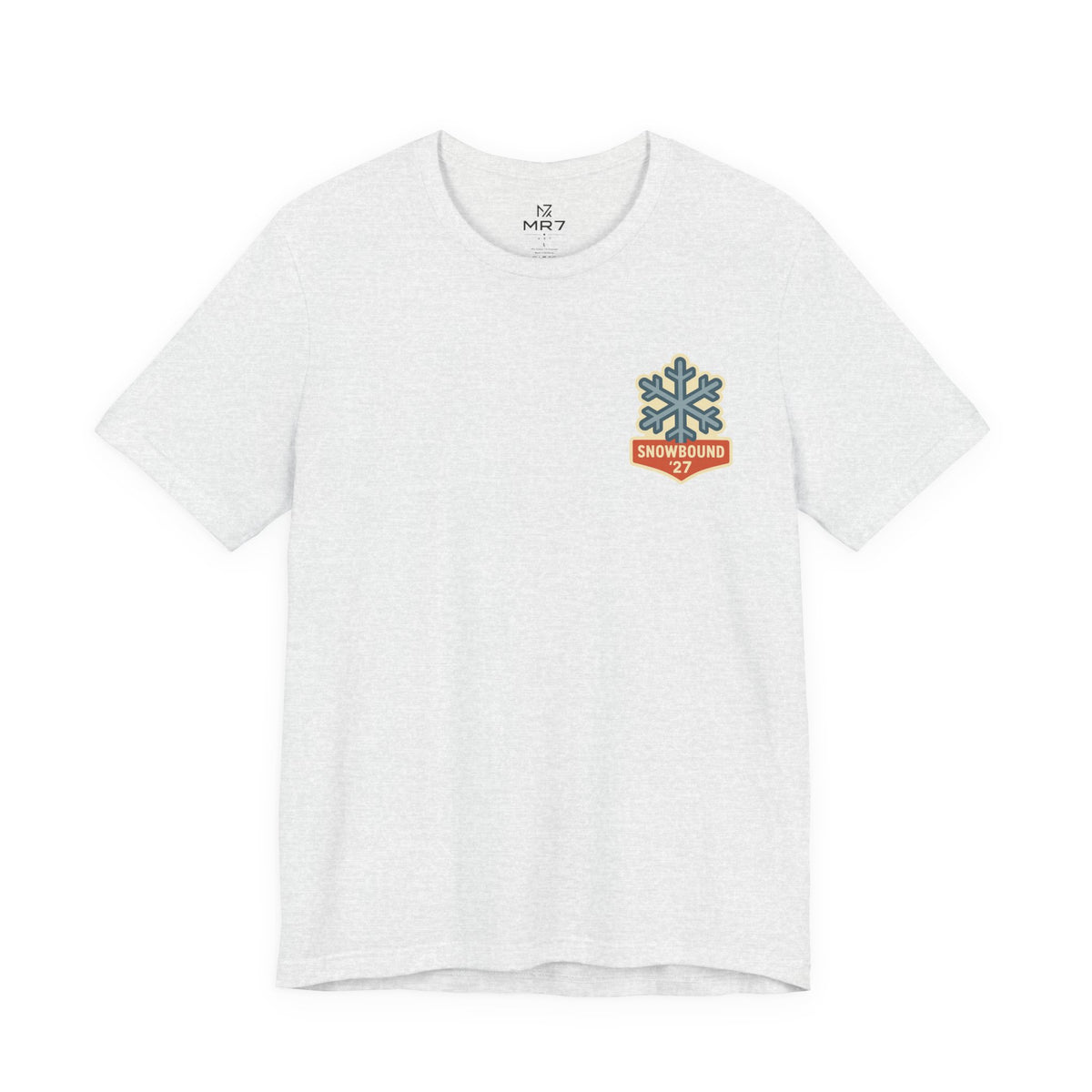 Matching Ski Trip Tee | Snowbound '27 Badge, Small Left-Chest Print