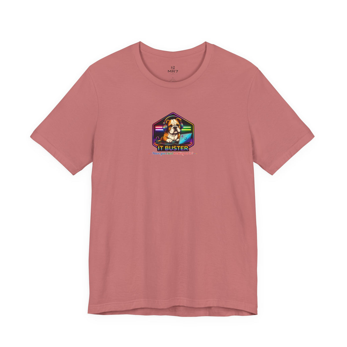 Retro Rainbow Dog Badge T-Shirt | Cute Puppy Graphic Tee