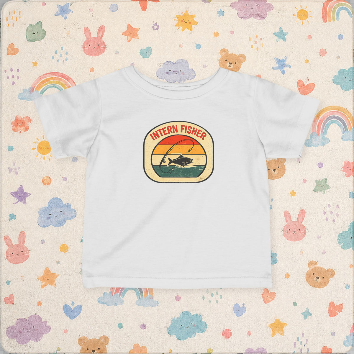 Baby tee, Intern Fisher Vintage Sunset badge Infant Tee,