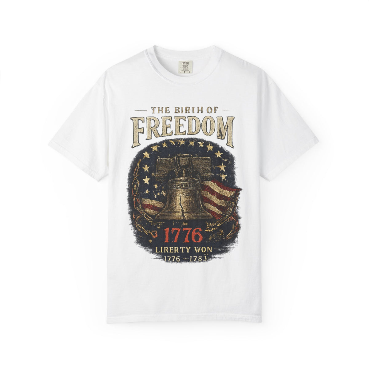 The Birth of Freedom 1776 Shirt, Retro America Tee, Vintage USA Flag T-Shirt, Liberty Bell Graphic Tee, Fourth of July Shirt,