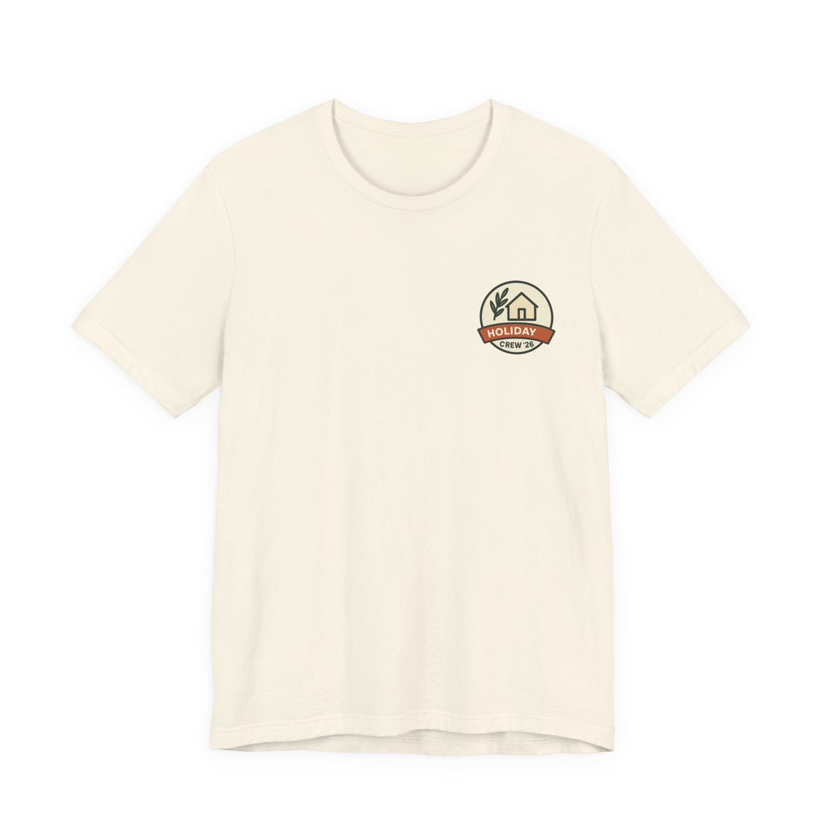 Family Holiday Matching Tee | Minimal Left-Chest Badge, Holiday Crew '26