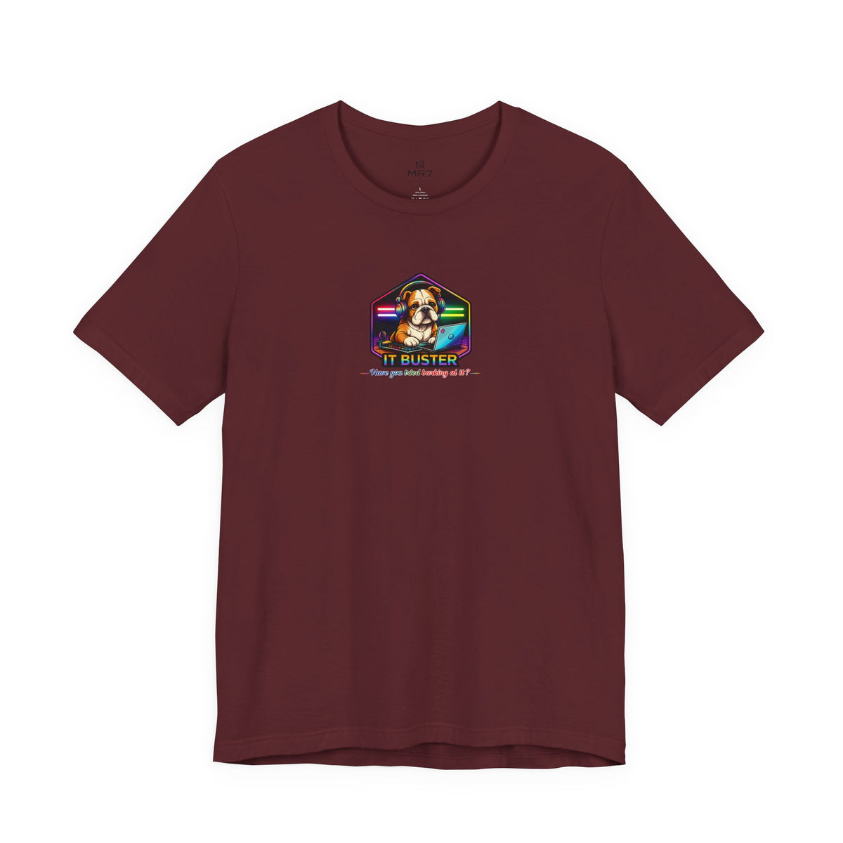 Retro Rainbow Dog Badge T-Shirt | Cute Puppy Graphic Tee