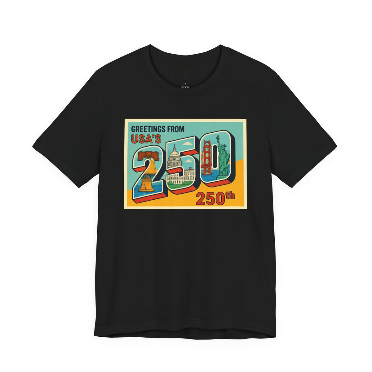 Greetings From USA 250th Vintage Postcard T-Shirt | 250th Anniversary Tee