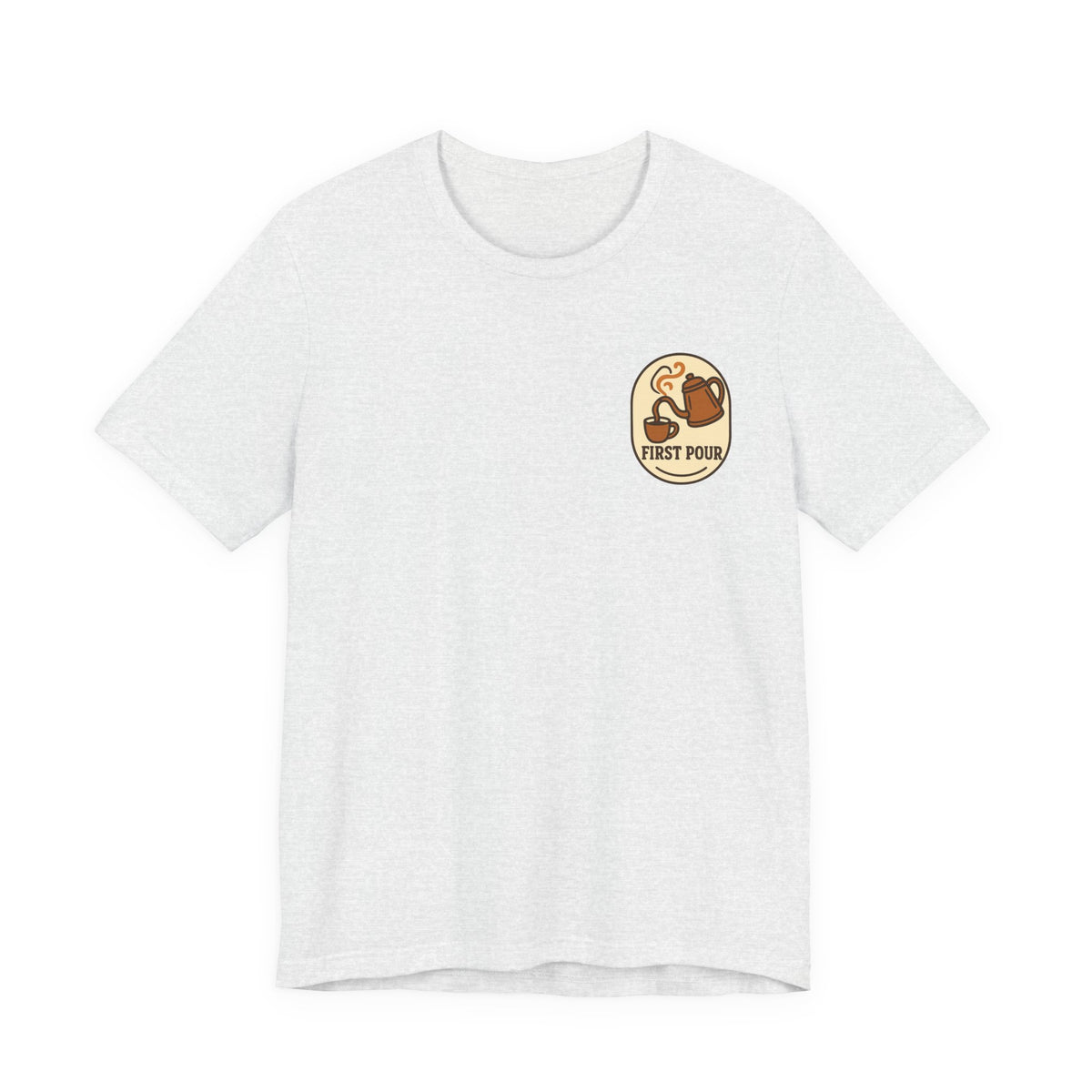Pour Over Coffee Tee | Small Chest Emblem, Home-Brewing Gift