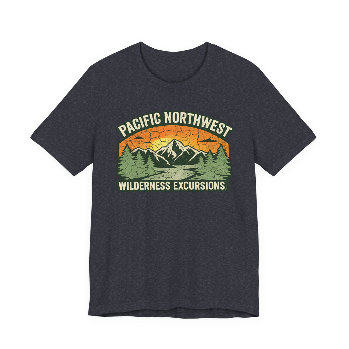 Pacific Northwest Wilderness Excursions T-Shirt | Mountain Trees Hiking Tee