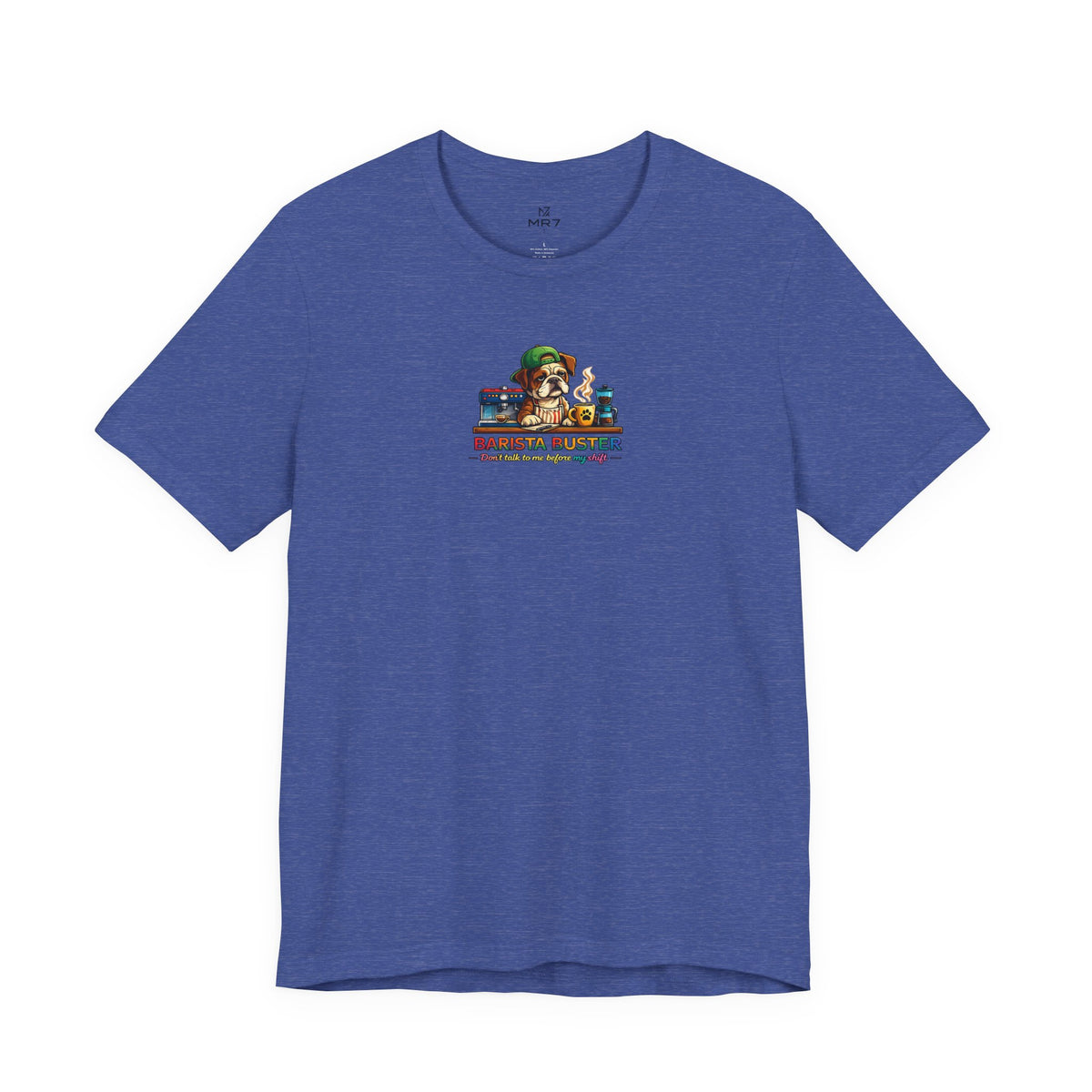 Barista Buster Coffee Monster T-Shirt | Cute Coffee Shop Illustration