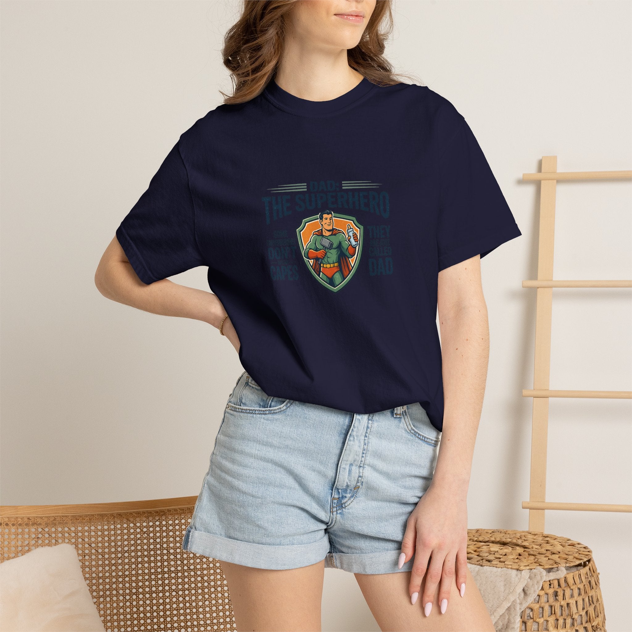 Dad: The Superhero T-Shirt — "Dad: The Superhero, They Don’t Wear Capes, They Call Him Dad"