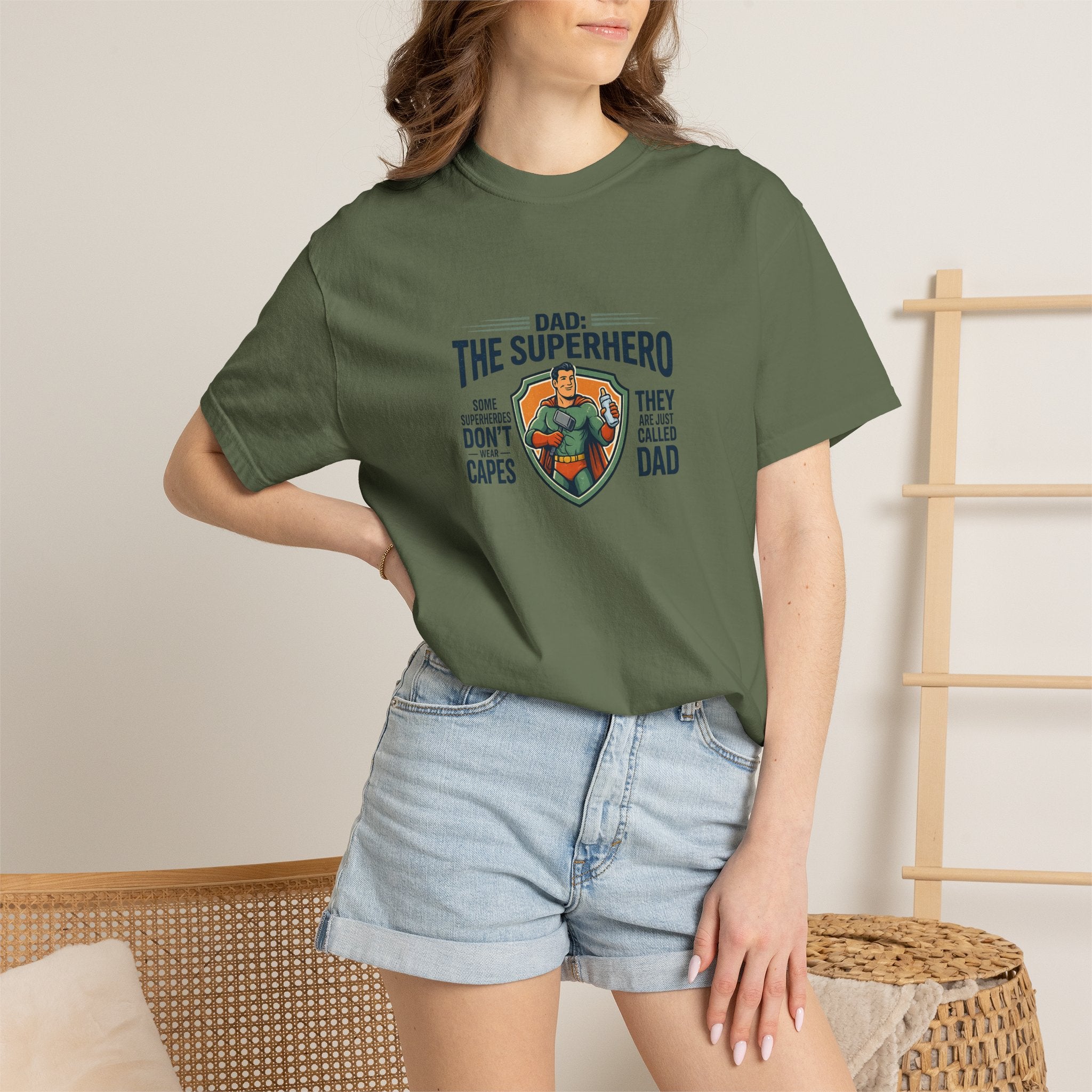 Dad: The Superhero T-Shirt — "Dad: The Superhero, They Don’t Wear Capes, They Call Him Dad"