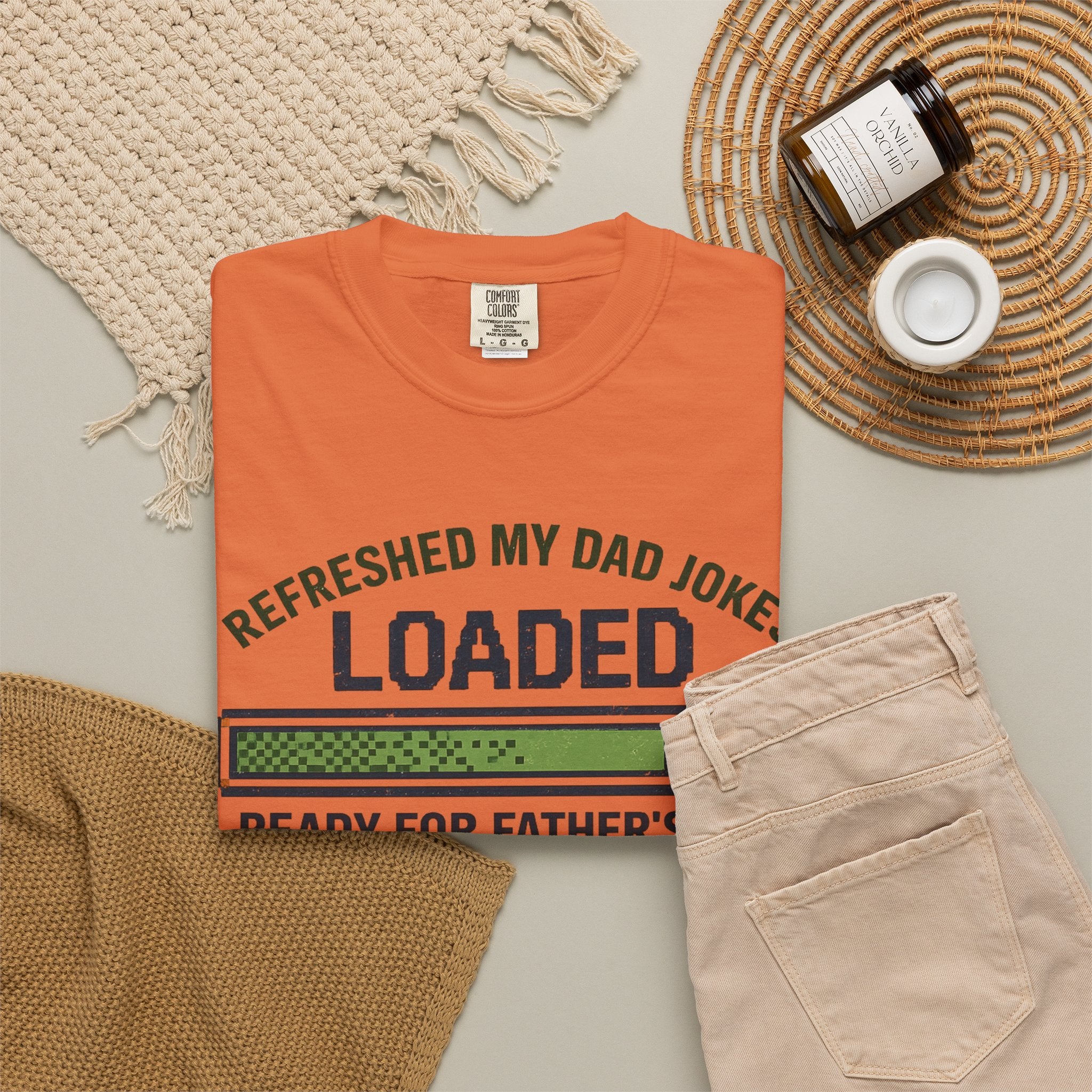 Refreshed My Dad Jokes Loaded progress bar T-Shirt | Father's Day tee