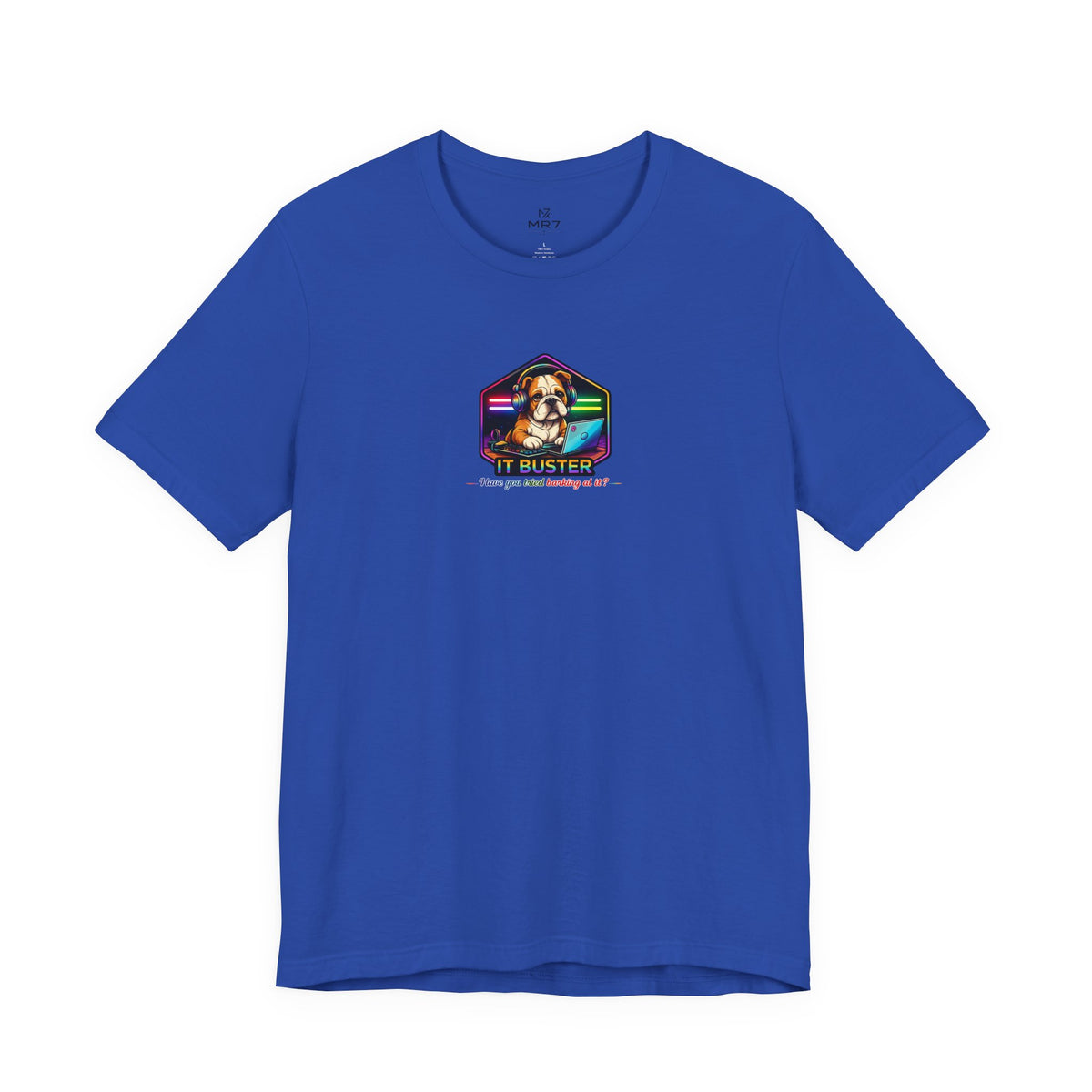 Retro Rainbow Dog Badge T-Shirt | Cute Puppy Graphic Tee