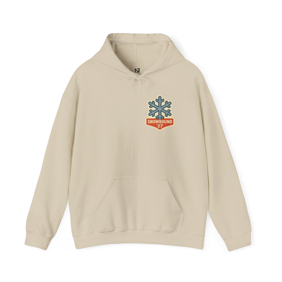 Matching Ski Trip Hoodie | Snowbound '27 Badge, Small Left-Chest Print