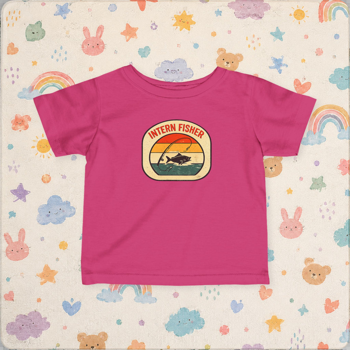 Baby tee, Intern Fisher Vintage Sunset badge Infant Tee,