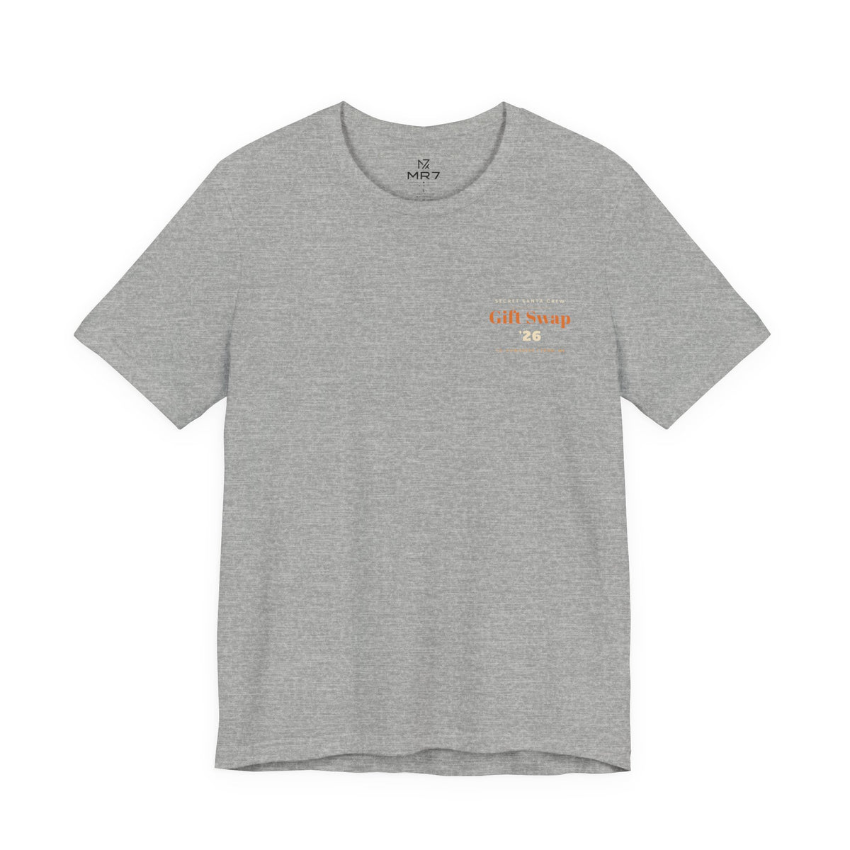 Secret Santa Tee | Office Gift Exchange, Small Left-Chest Print