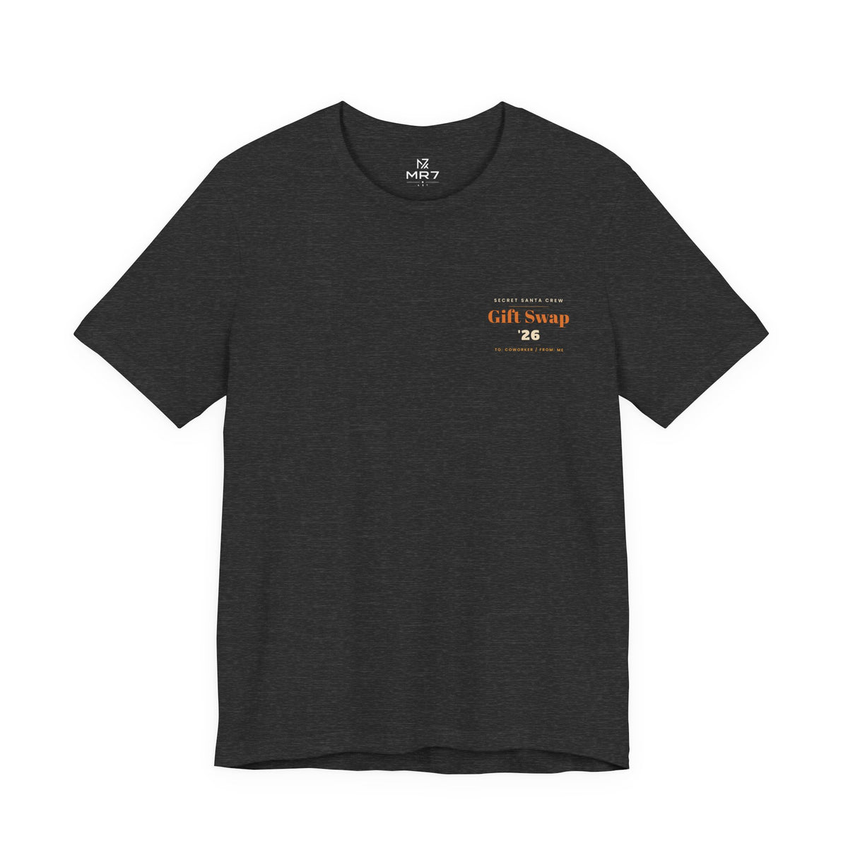Secret Santa Tee | Office Gift Exchange, Small Left-Chest Print