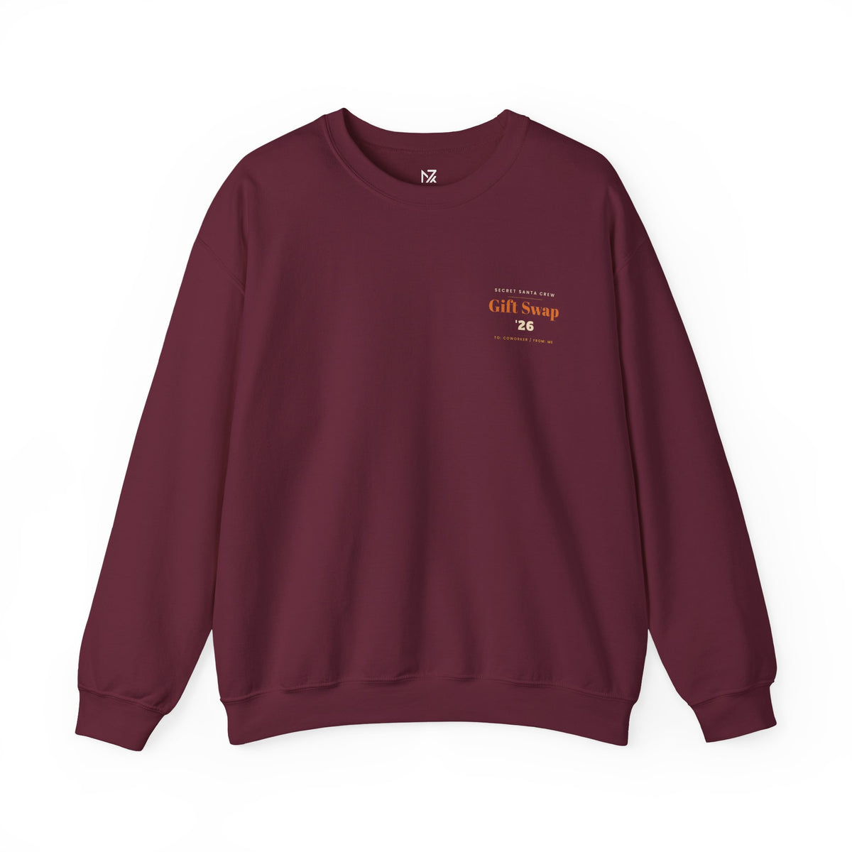 Secret Santa Sweatshirt | Office Gift Exchange, Small Left-Chest Print