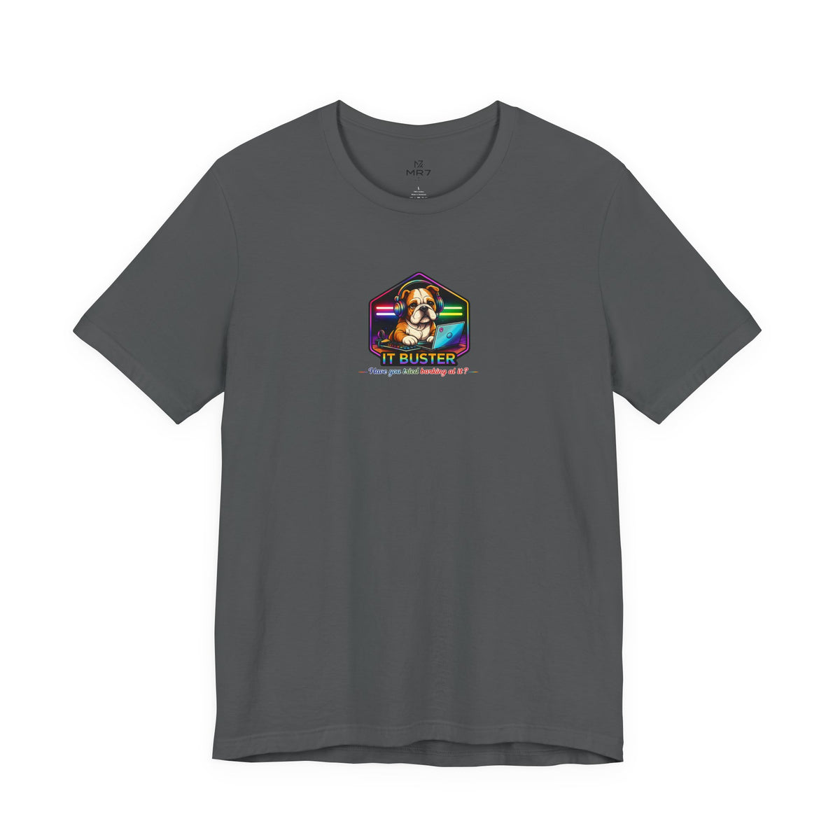 Retro Rainbow Dog Badge T-Shirt | Cute Puppy Graphic Tee