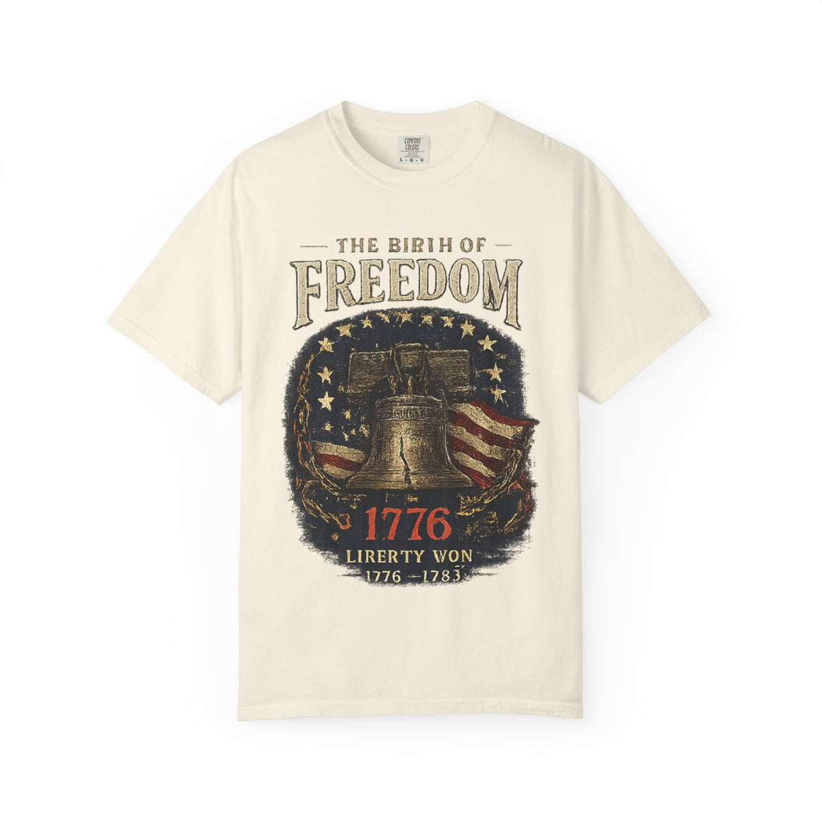 The Birth of Freedom 1776 Shirt, Retro America Tee, Vintage USA Flag T-Shirt, Liberty Bell Graphic Tee, Fourth of July Shirt,