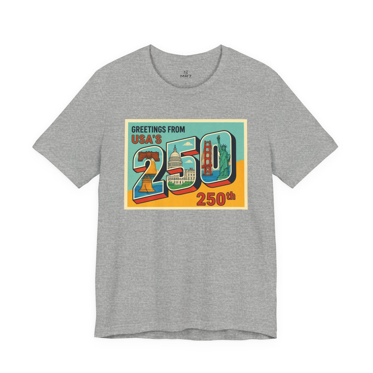 Greetings From USA 250th Vintage Postcard T-Shirt | 250th Anniversary Tee