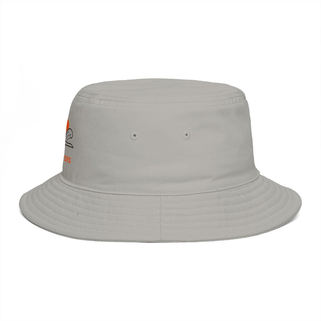 High Tides Bucket Hat, Vintage Line Art Beach Hat, Cotton Summer Sun Hat, Surf Travel Gift
