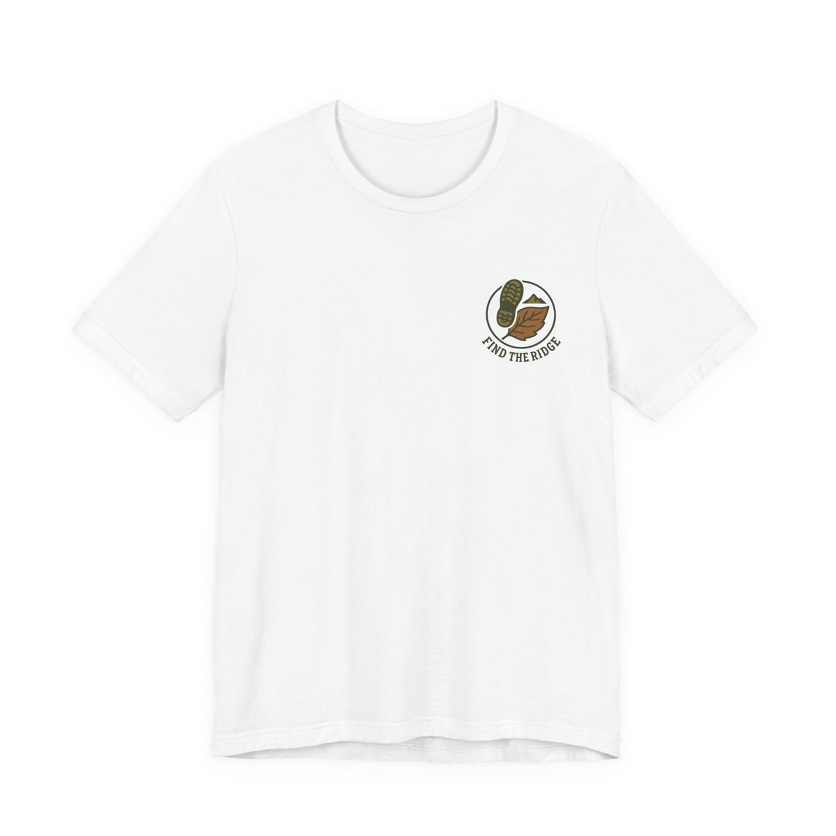 Hiking Tee | Small Chest Boot Print, Fall Foliage