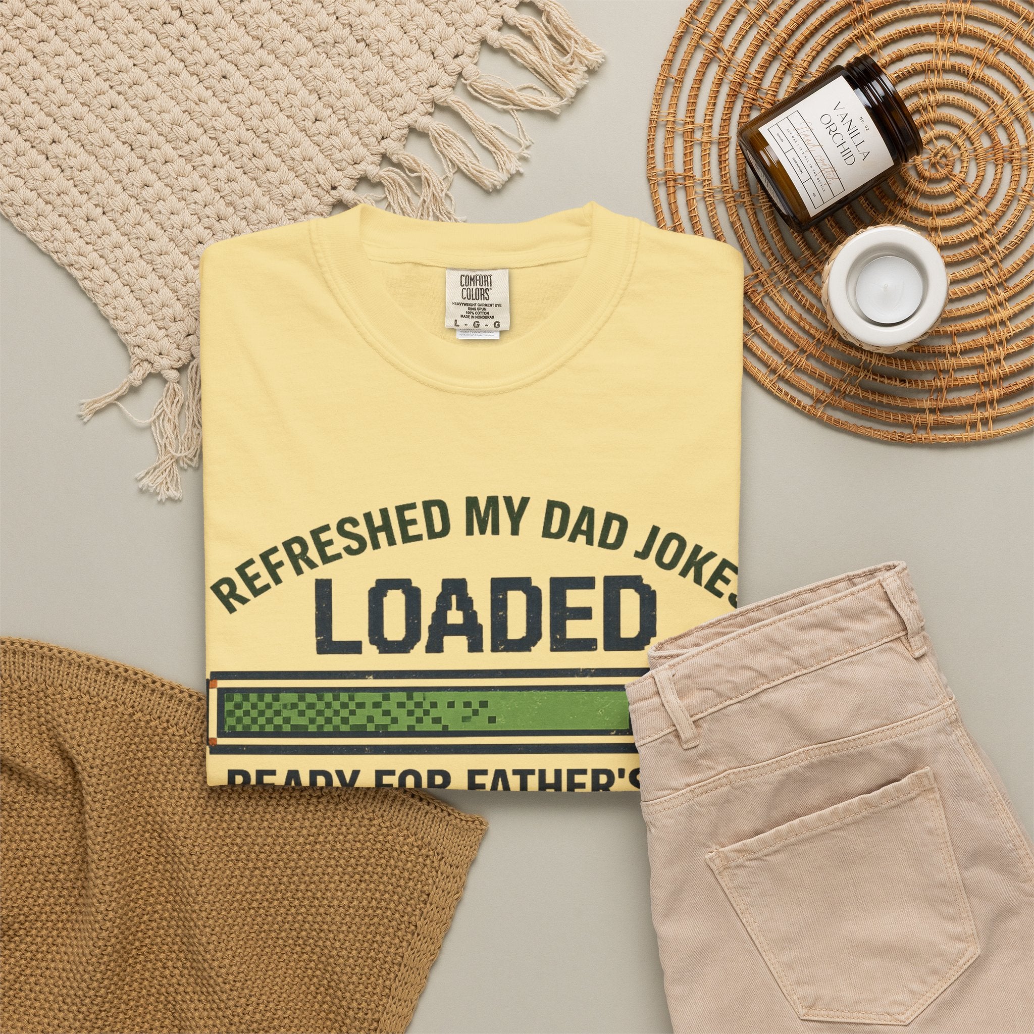 Refreshed My Dad Jokes Loaded progress bar T-Shirt | Father's Day tee