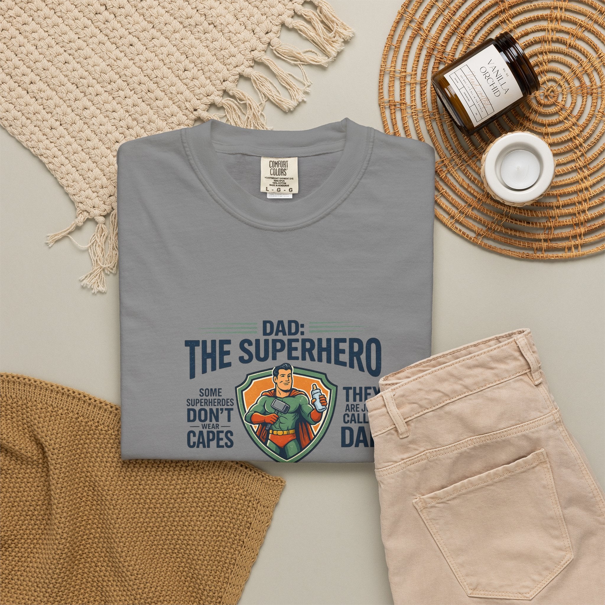 Dad: The Superhero T-Shirt — "Dad: The Superhero, They Don’t Wear Capes, They Call Him Dad"