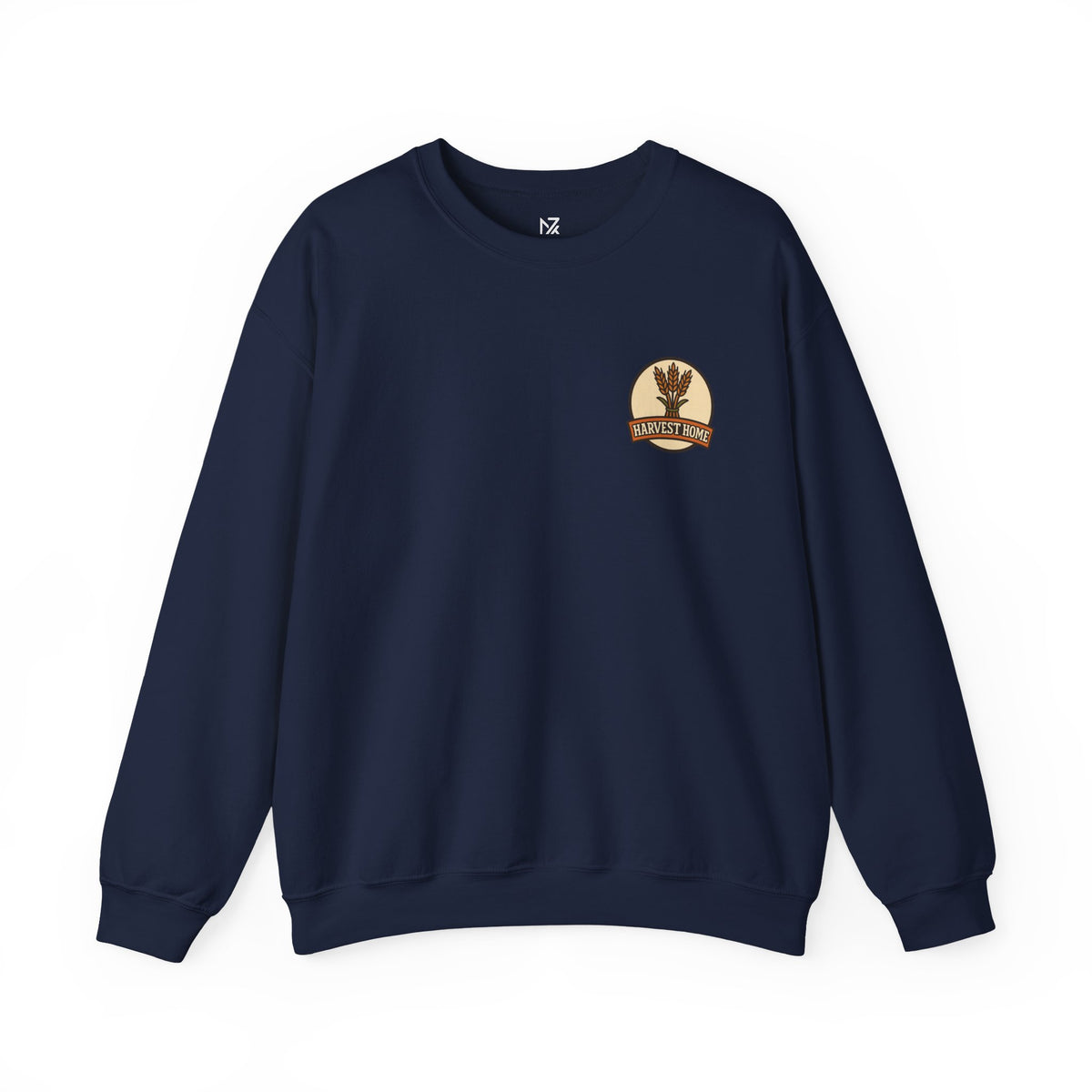Thanksgiving Sweatshirt | Harvest Home Badge, Small Chest Print