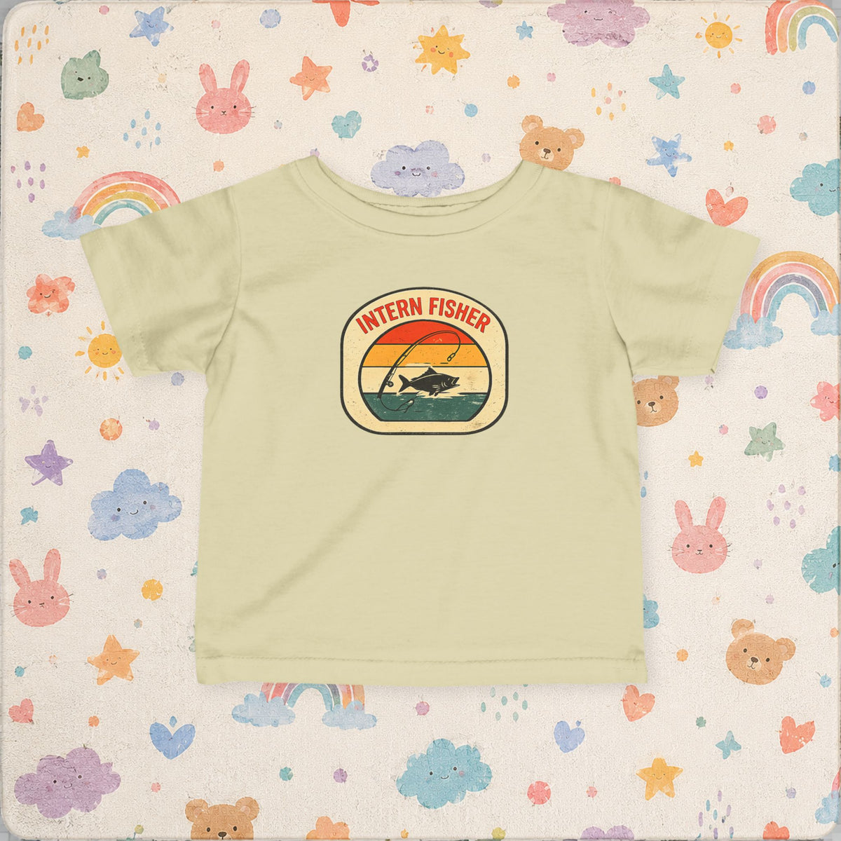 Baby tee, Intern Fisher Vintage Sunset badge Infant Tee,