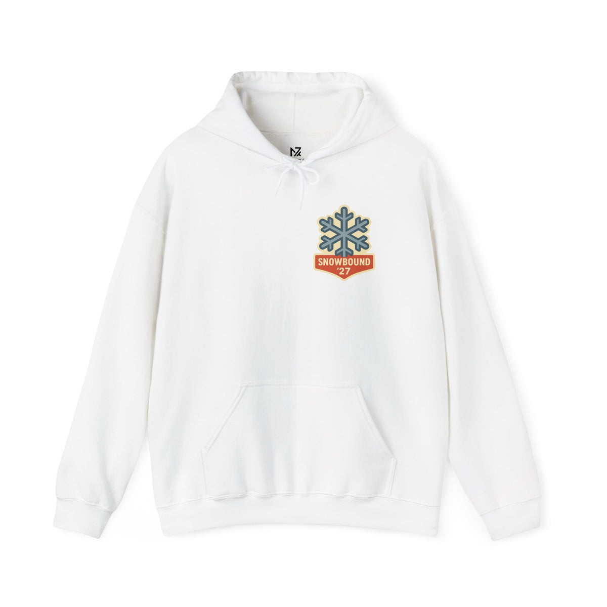 Matching Ski Trip Hoodie | Snowbound '27 Badge, Small Left-Chest Print