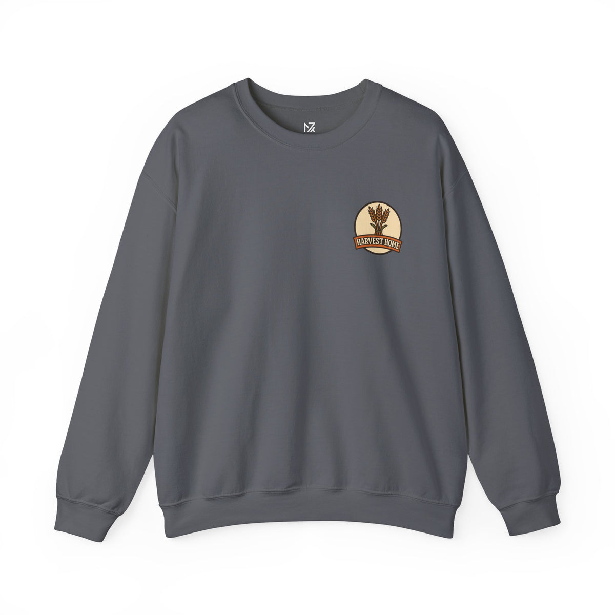 Thanksgiving Sweatshirt | Harvest Home Badge, Small Chest Print