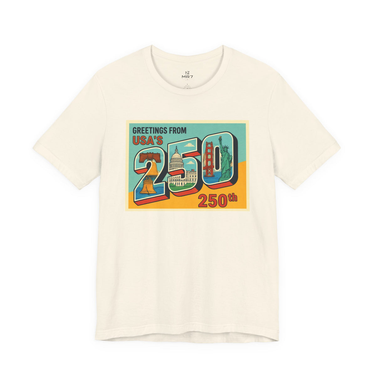 Greetings From USA 250th Vintage Postcard T-Shirt | 250th Anniversary Tee