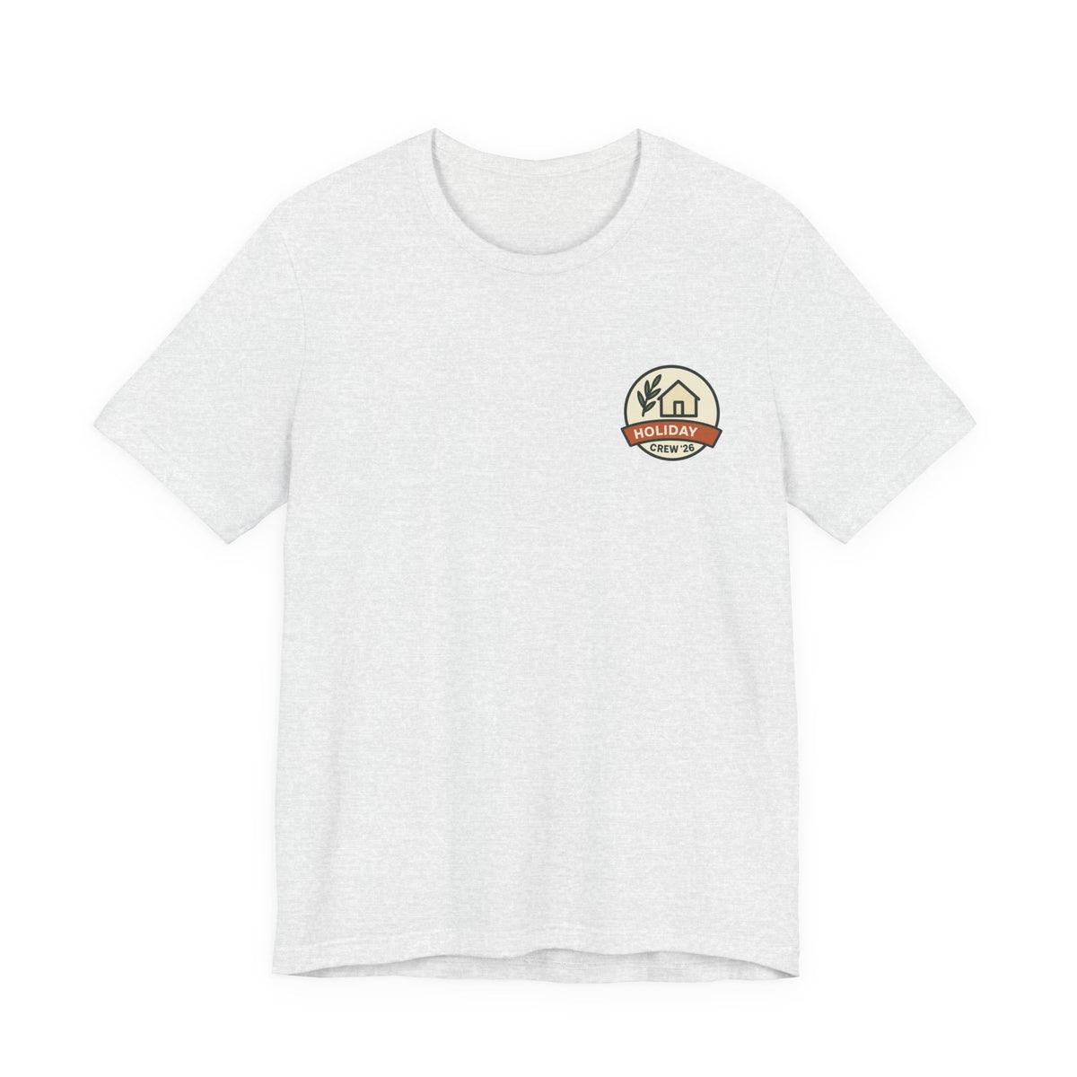 Family Holiday Matching Tee | Minimal Left-Chest Badge, Holiday Crew '26