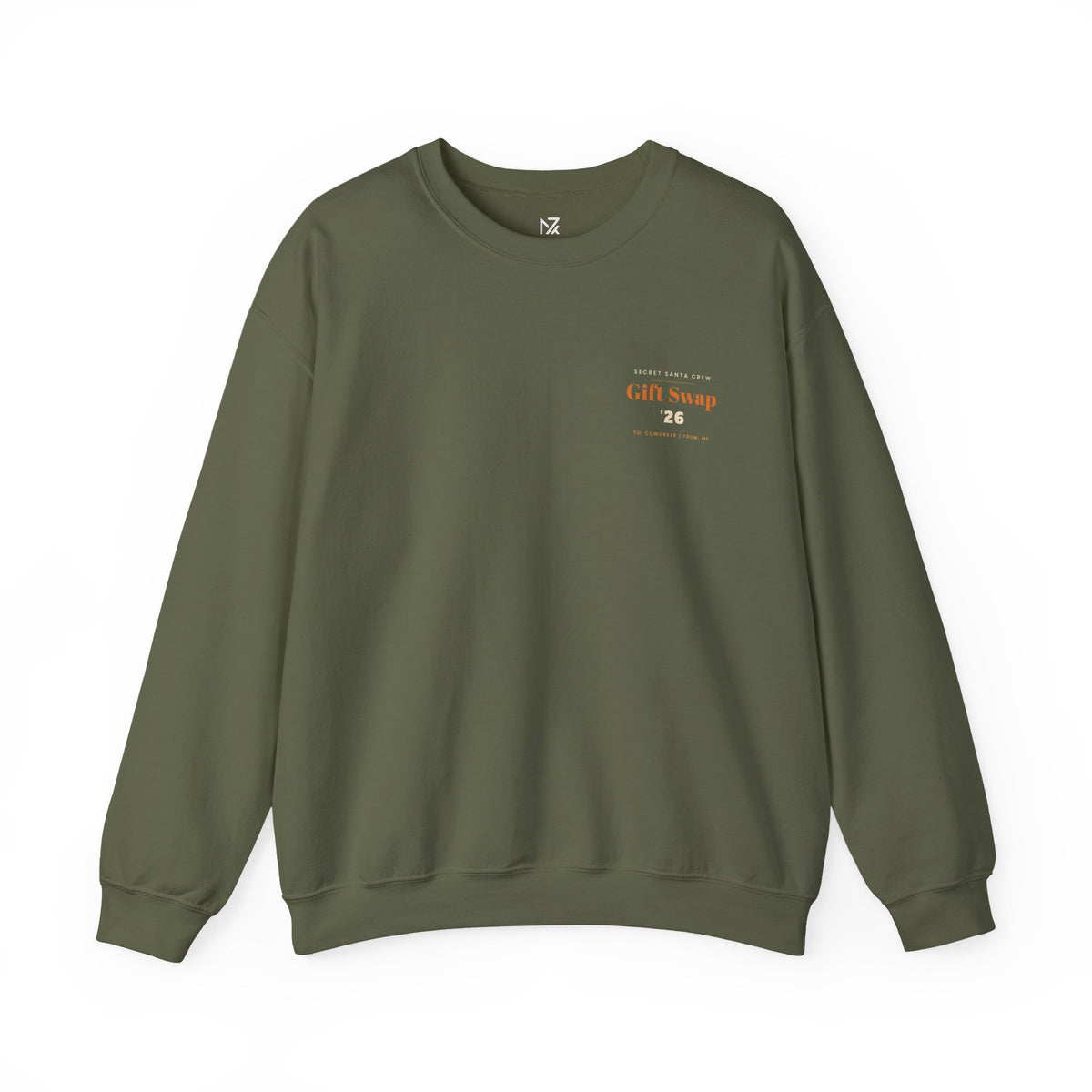 Secret Santa Sweatshirt | Office Gift Exchange, Small Left-Chest Print