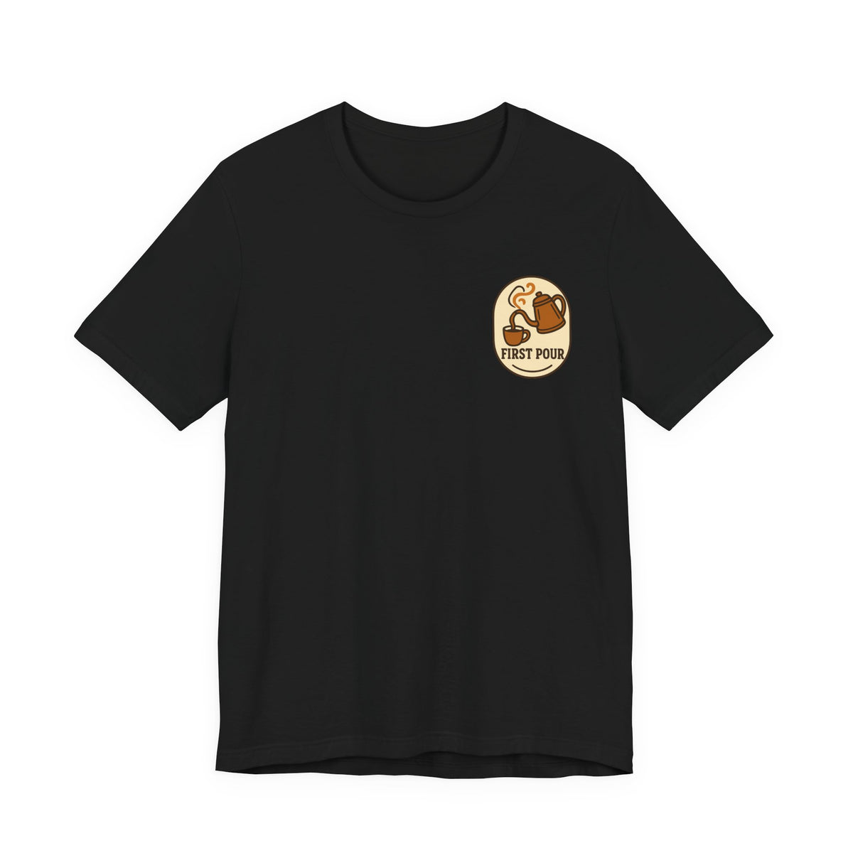 Pour Over Coffee Tee | Small Chest Emblem, Home-Brewing Gift