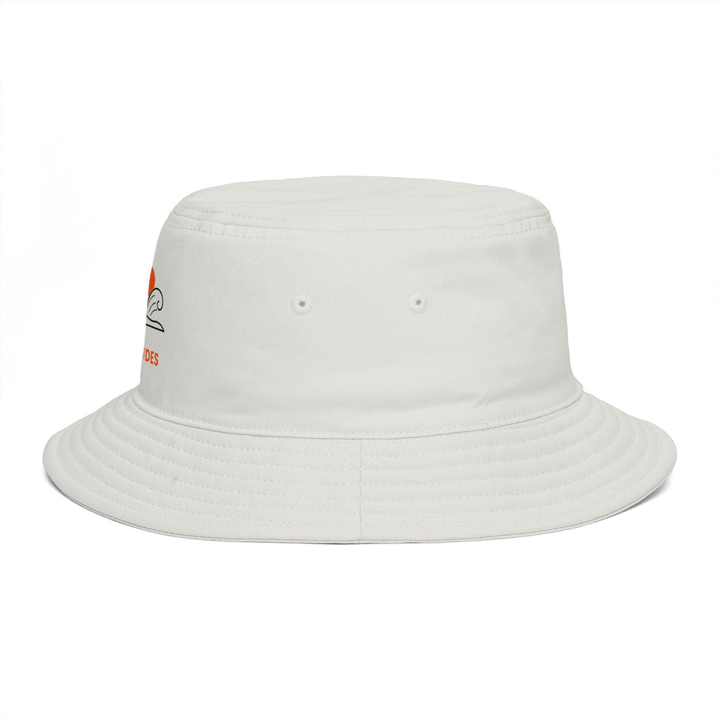 High Tides Bucket Hat, Vintage Line Art Beach Hat, Cotton Summer Sun Hat, Surf Travel Gift