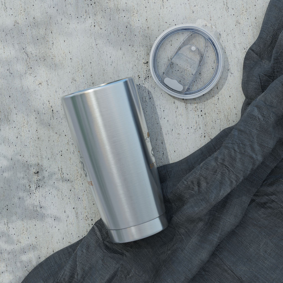 Sip the Sunrise Coffee Stainless Steel Tumbler 20oz, Insulated Travel Mug, Outdoor Coffee Gift