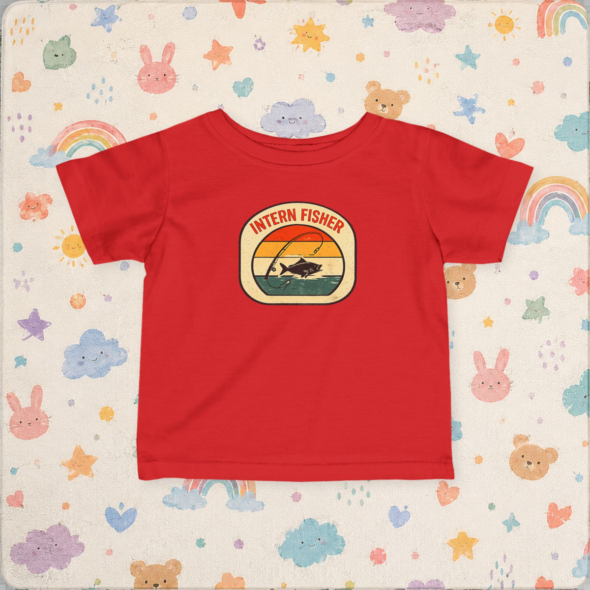 Baby tee, Intern Fisher Vintage Sunset badge Infant Tee,