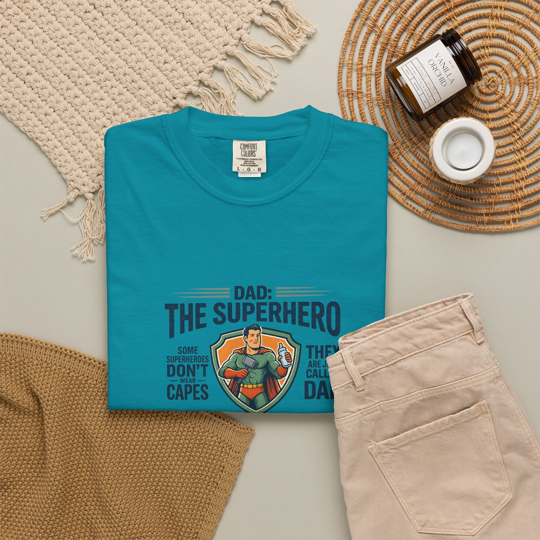 Dad: The Superhero T-Shirt — "Dad: The Superhero, They Don’t Wear Capes, They Call Him Dad"