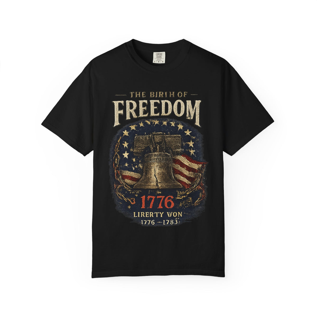 The Birth of Freedom 1776 Shirt, Retro America Tee, Vintage USA Flag T-Shirt, Liberty Bell Graphic Tee, Fourth of July Shirt,