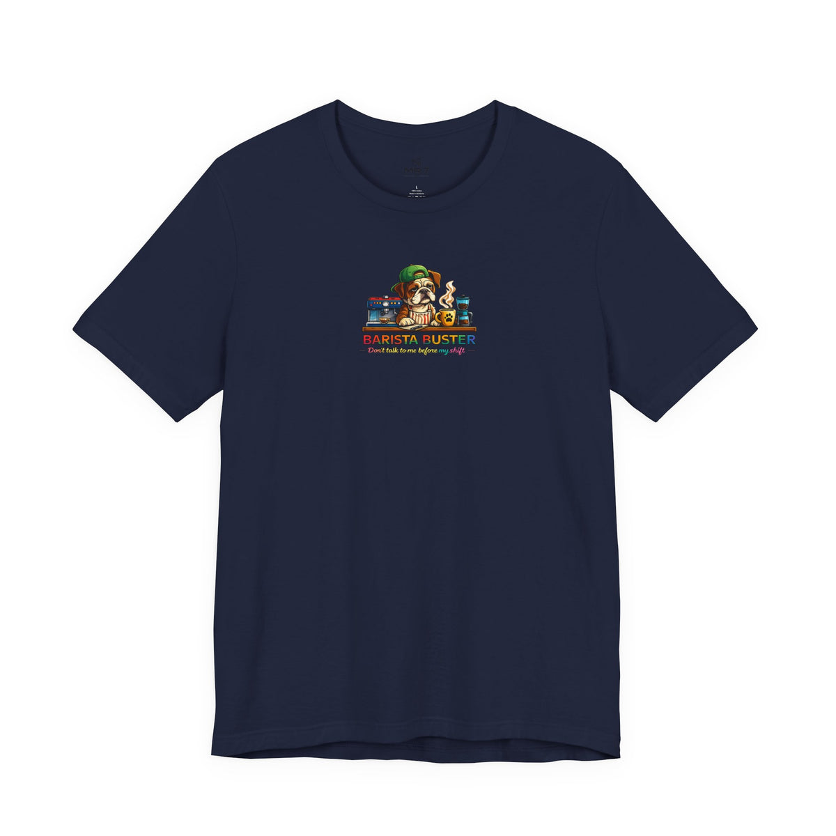 Barista Buster Coffee Monster T-Shirt | Cute Coffee Shop Illustration