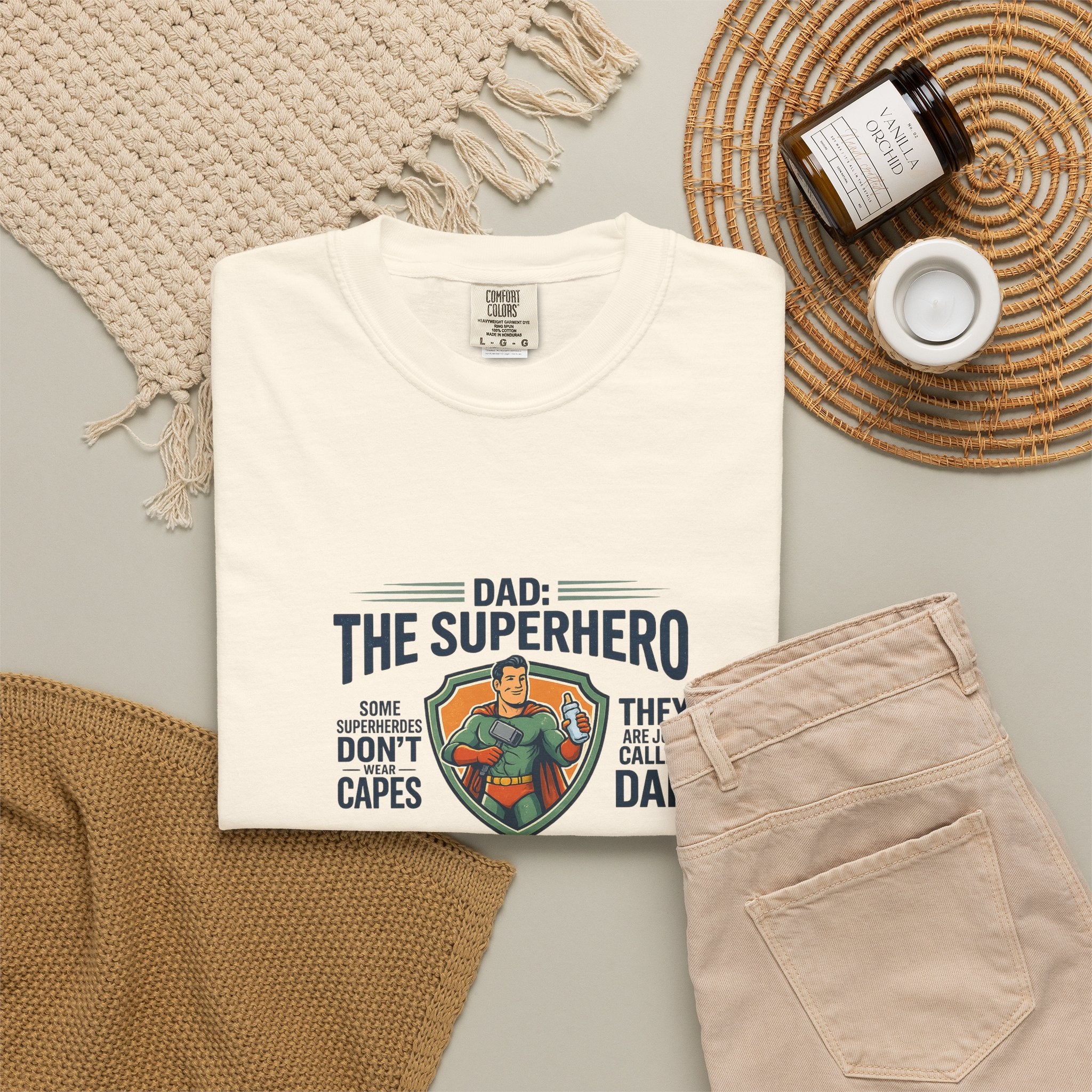 Dad: The Superhero T-Shirt — "Dad: The Superhero, They Don’t Wear Capes, They Call Him Dad"