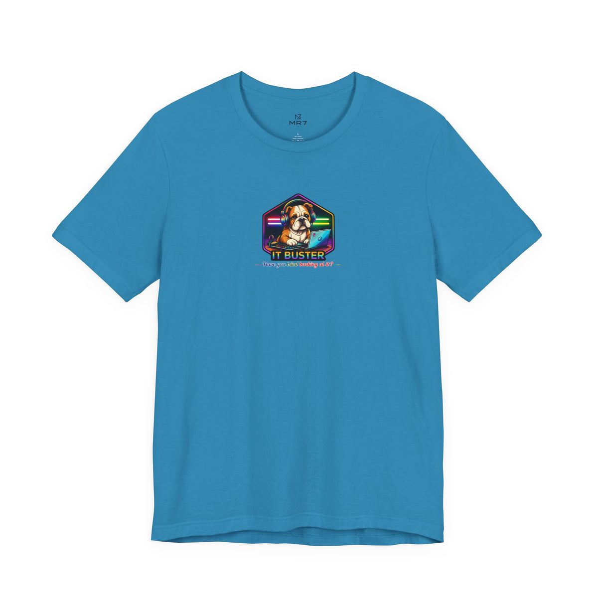 Retro Rainbow Dog Badge T-Shirt | Cute Puppy Graphic Tee