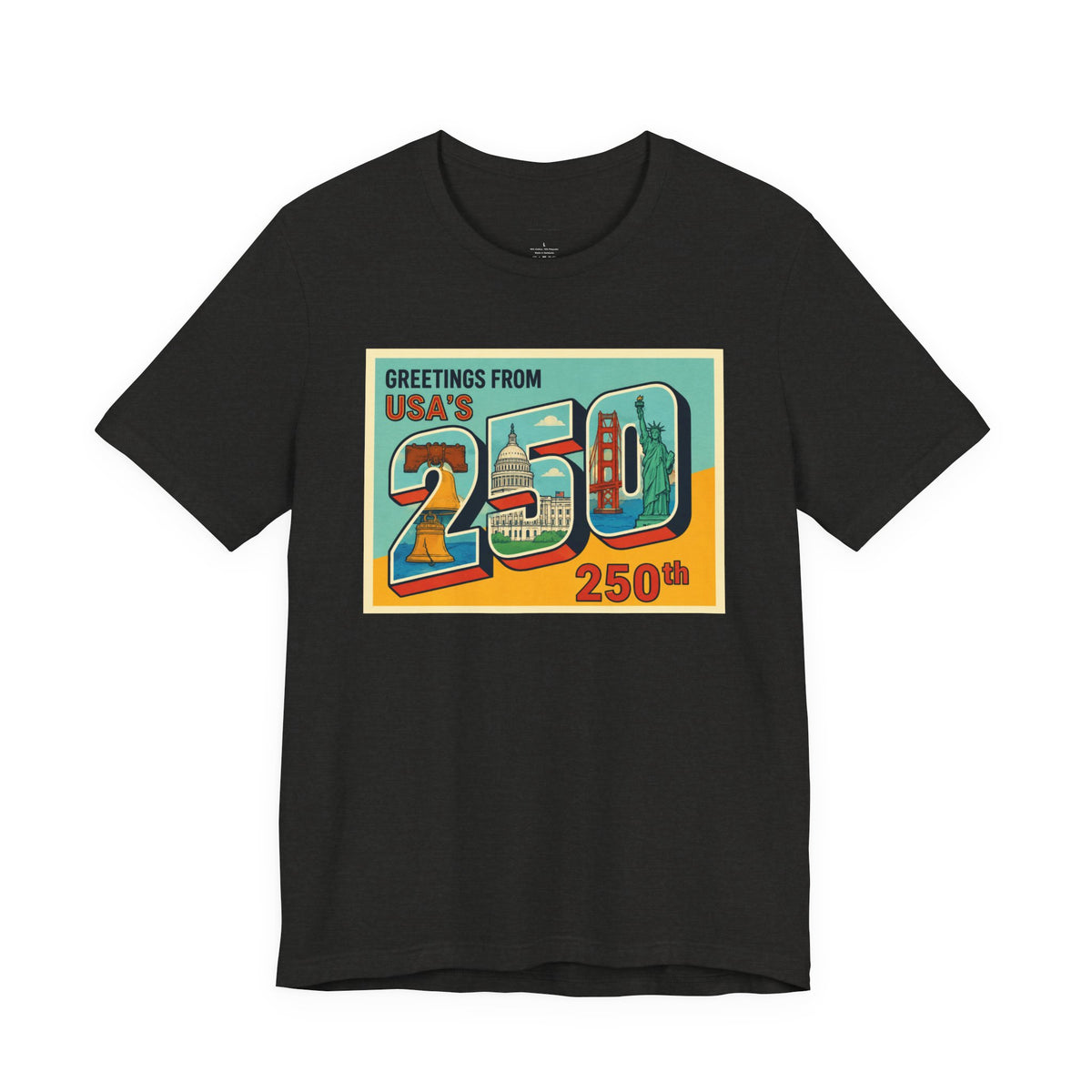 Greetings From USA 250th Vintage Postcard T-Shirt | 250th Anniversary Tee