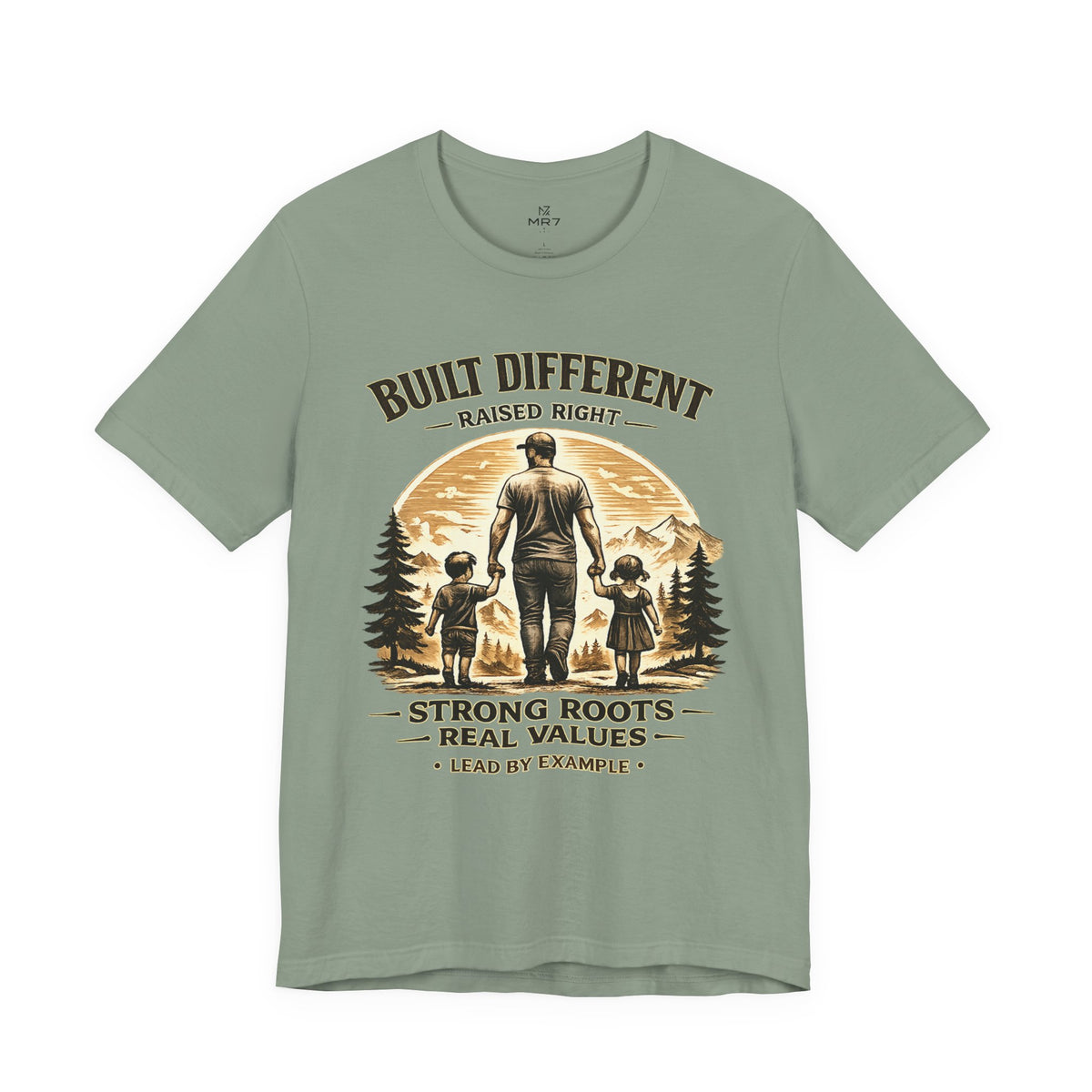 Built Different Raised Right shirt | Strong Roots Real Values tee | Fathers Day