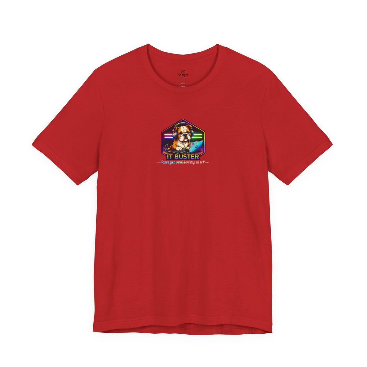 Retro Rainbow Dog Badge T-Shirt | Cute Puppy Graphic Tee