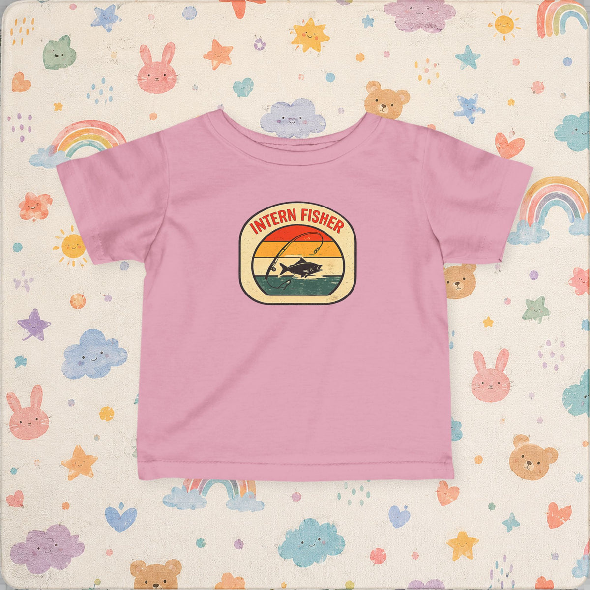 Baby tee, Intern Fisher Vintage Sunset badge Infant Tee,