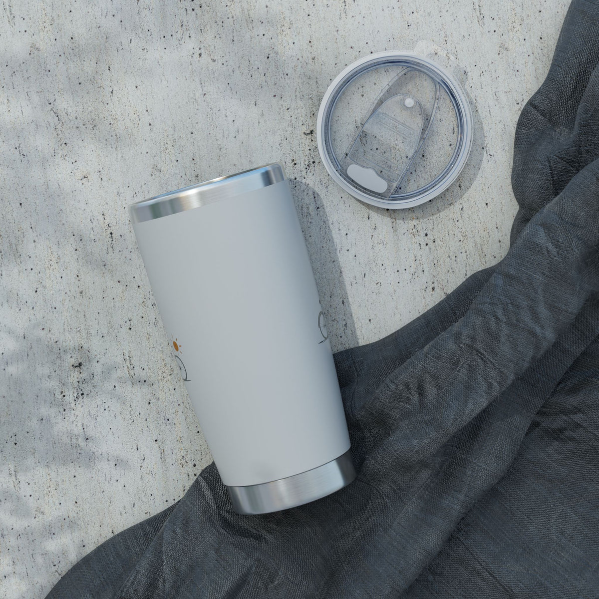 Minimal Bicycle Stainless Steel Tumbler 20oz, Insulated Travel Mug, Outdoor Coffee Gift