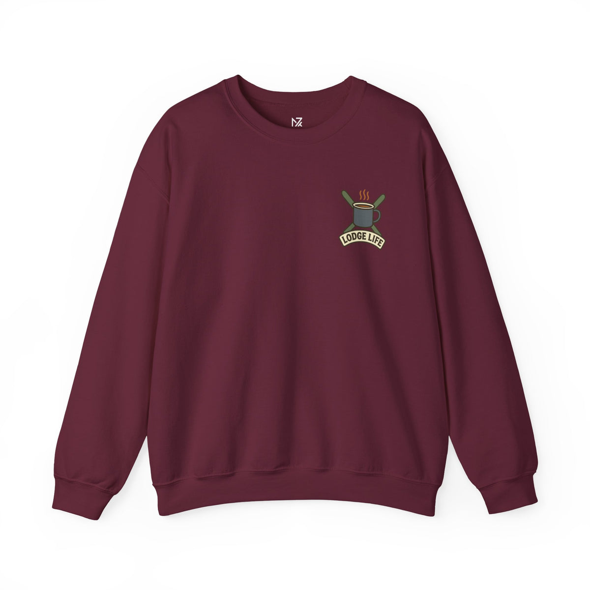 Ski Lodge Sweatshirt | Lodge Life, Minimal Left Chest Print
