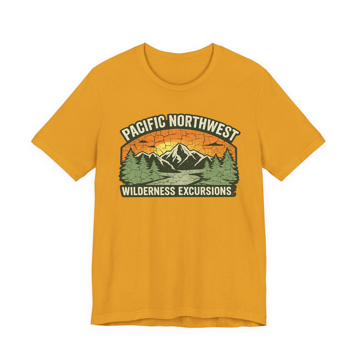 Pacific Northwest Wilderness Excursions T-Shirt | Mountain Trees Hiking Tee